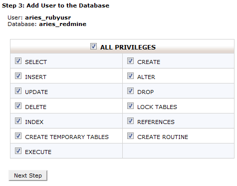 MySQL Privileges